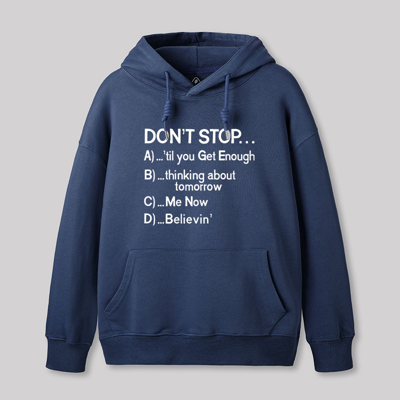 Don't Stop 80s Songs Multiple Choice Geek Hoodie