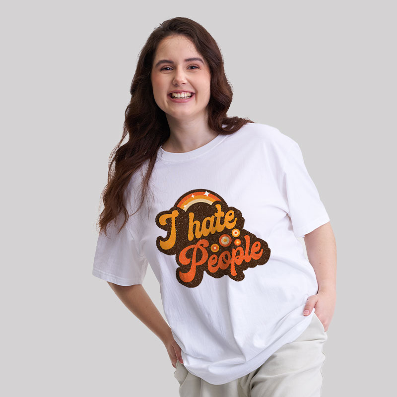 Vintage Hate People Geek T-Shirt