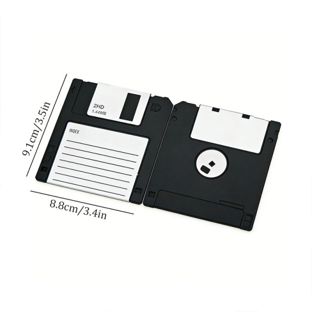 Retro Memory Drive Silicone Coasters 6-Color Set