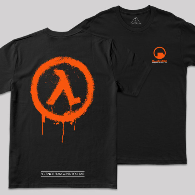 Black Mesa Front and Back Printing Geek T-Shirt