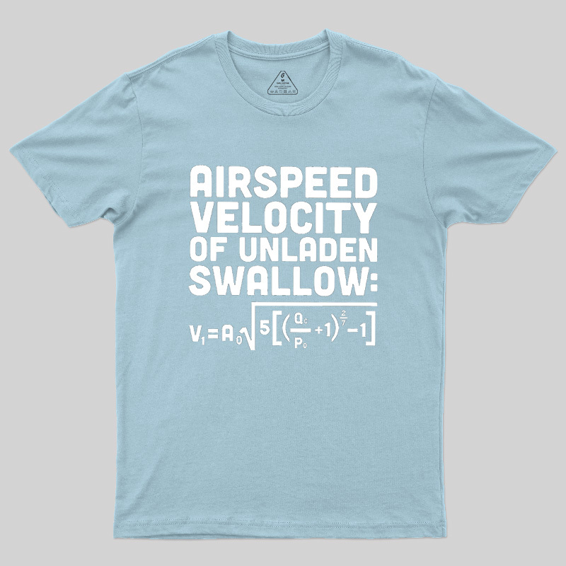 Airspeed Velocity Of Unladen Swallow Geek T-Shirt