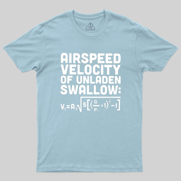 Airspeed Velocity Of Unladen Swallow Geek T-Shirt
