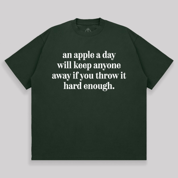 An Apple A Day Unisex Oversized T-shirt