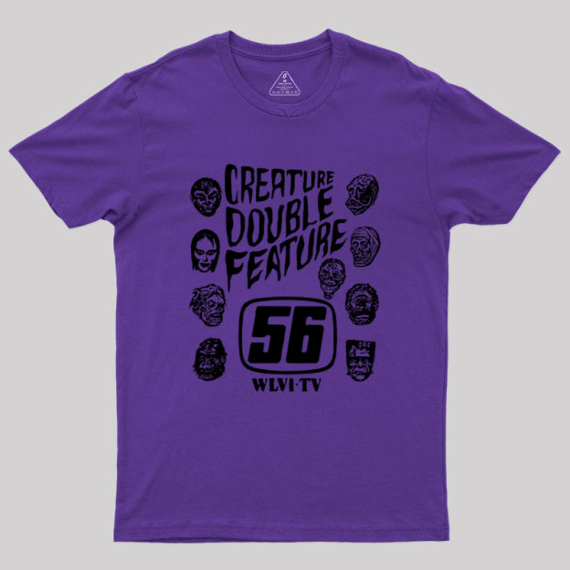 Creature Double Feature Classic Monsters Geek T-Shirt