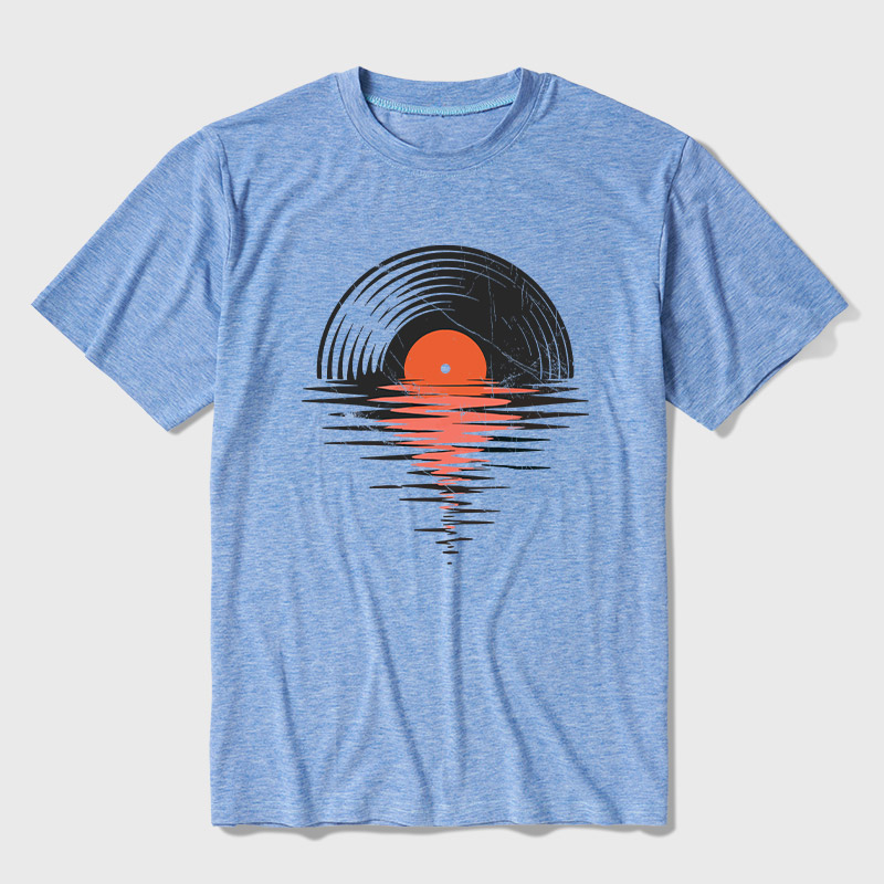 Vinyl LP Music Record Sunset Red Ultra Soft Heather Tee