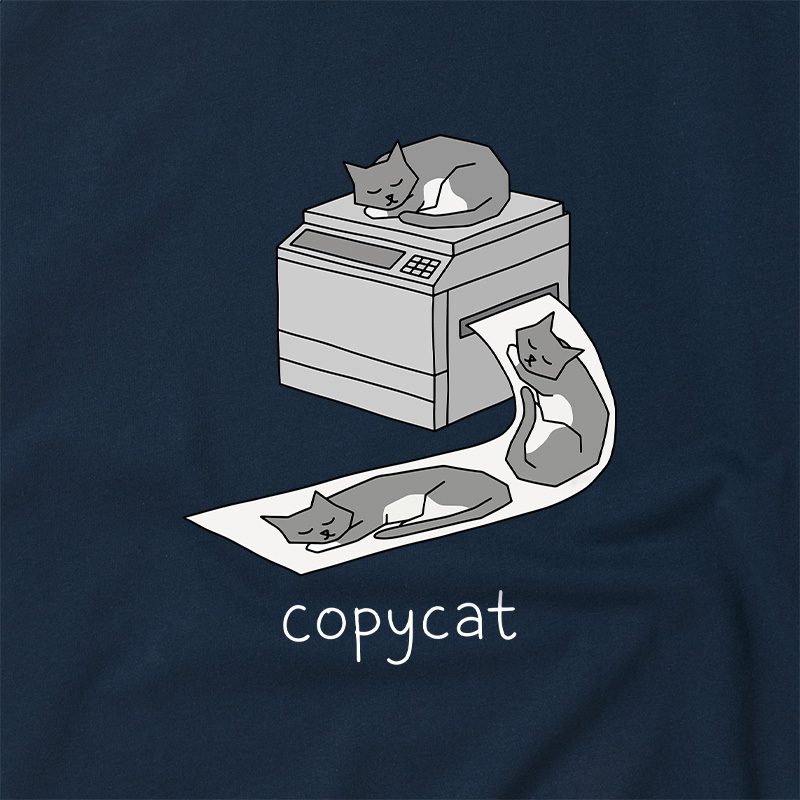 Copycat Printer Nap Graphic Geek Retro Raglan T-Shirt