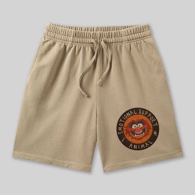 Vintage 70s Muppets Emotional Support Animal Geeky Washed Shorts