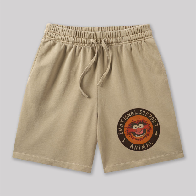 Vintage 70s Muppets Emotional Support Animal Geeky Washed Shorts