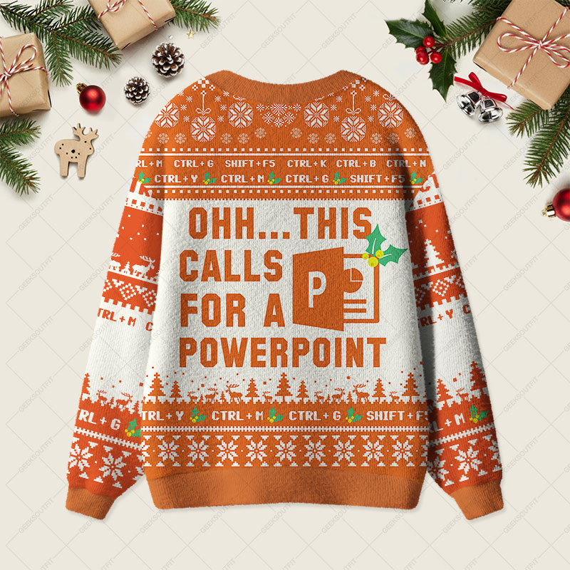 Ohh This Calls for a Powerpoint Geek Ugly Cardigan Sweaters 