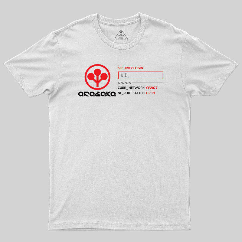 Geeksoutfit Arasaka Terminal-Cyberpunk 2077 T-Shirt for Sale