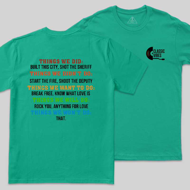 Classic Vibes Front and Back Printed Geek T-Shirt