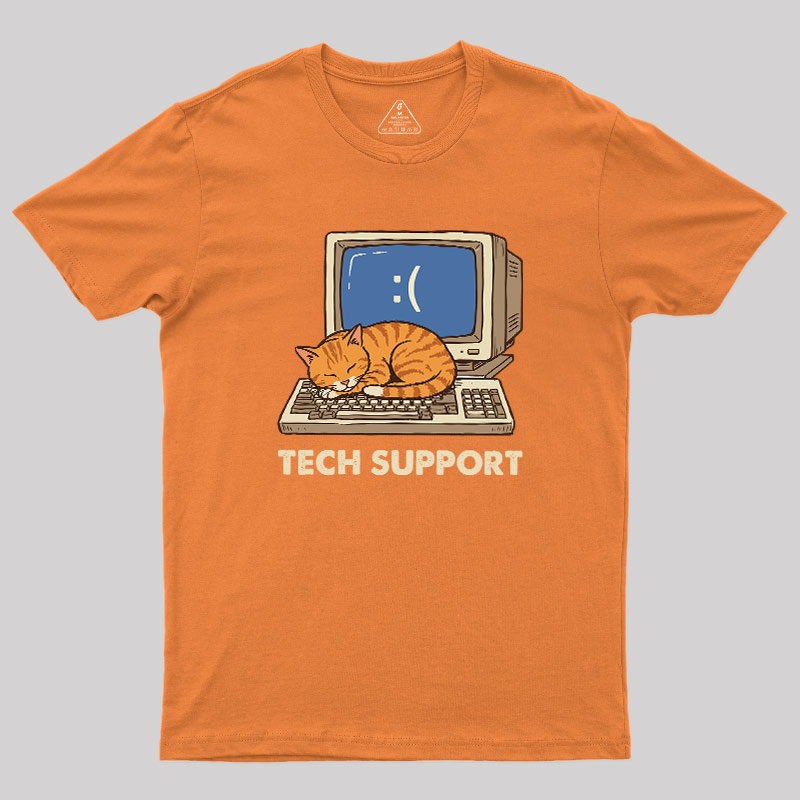 Tech Support Cat Geek T-Shirt