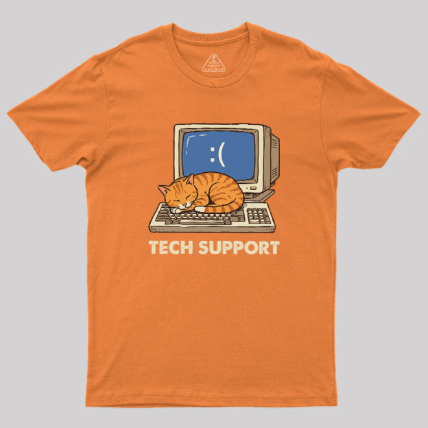 Tech Support Cat Geek T-Shirt