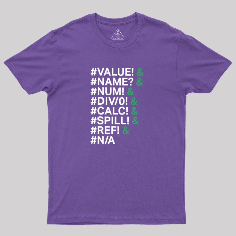 Excel Errors Geek T-Shirt