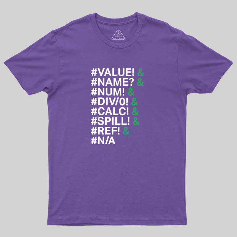 Excel Errors Geek T-Shirt