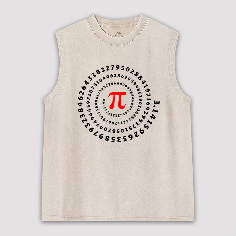 Pi Science Number Sequence Unisex Washed Tank