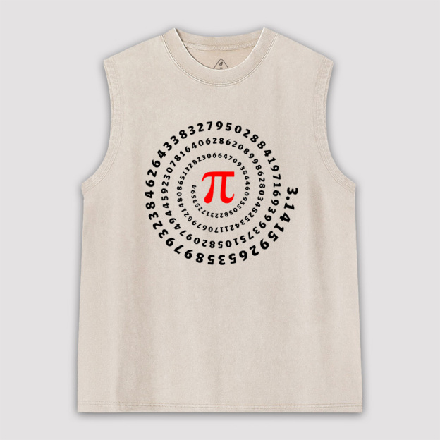 Pi Science Number Sequence Unisex Washed Tank