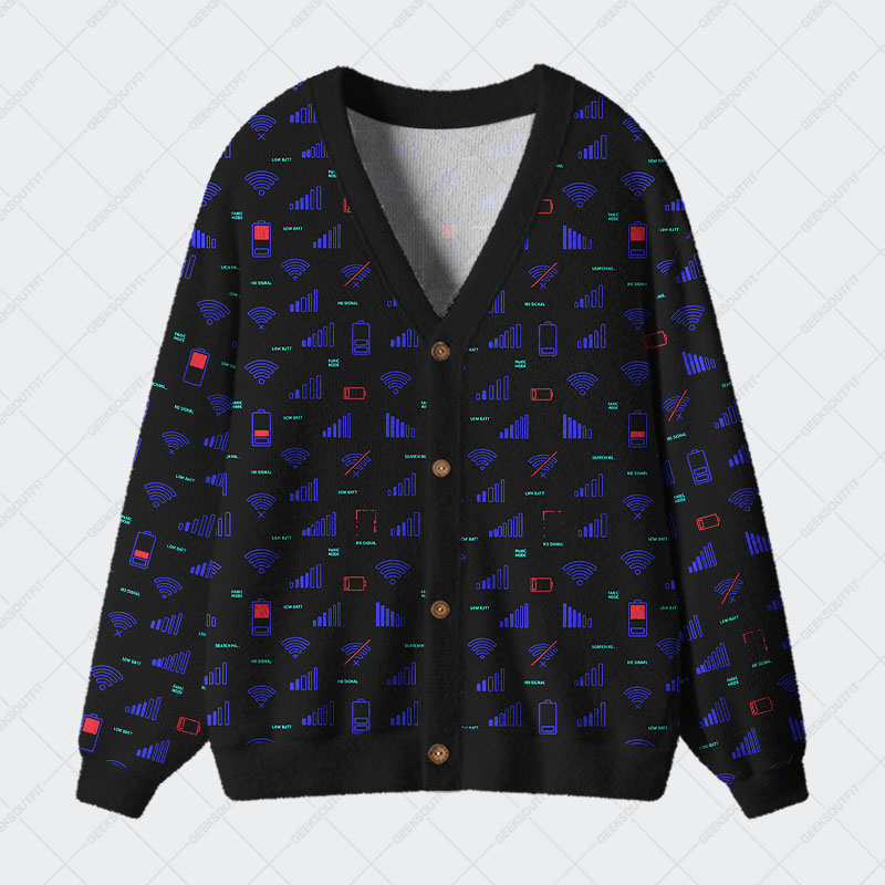Offline Mode Geek Ugly Cardigan Sweaters 