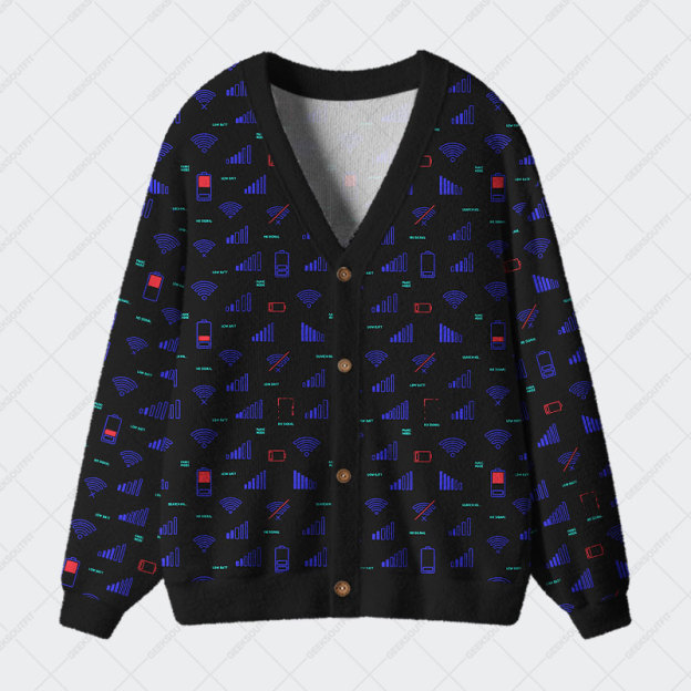 Offline Mode Geek Ugly Cardigan Sweaters 