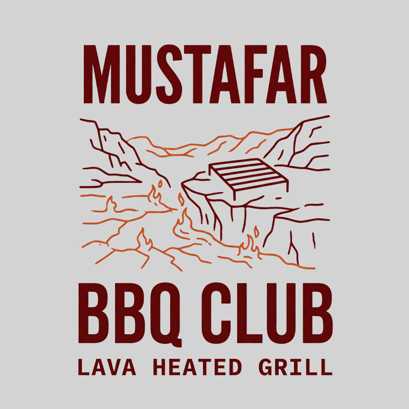 Volcanic World BBQ Club Geek T-Shirt