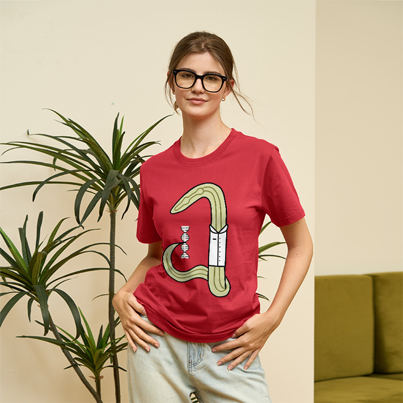 C Elegans Scientist Worm Biology Geek T-Shirt