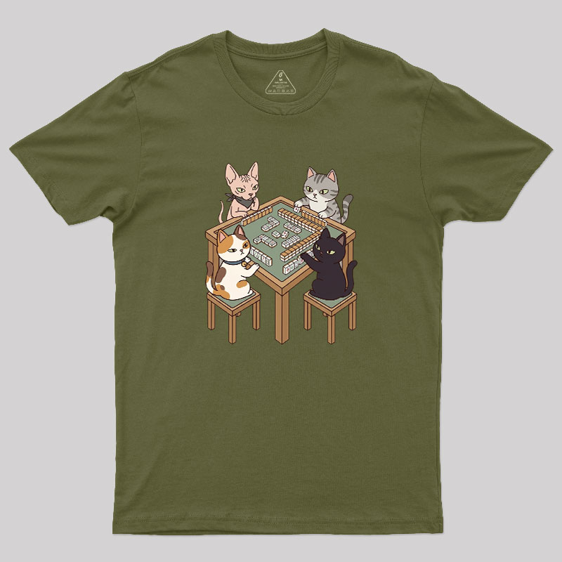 Cat Mahjong Geek T-Shirt