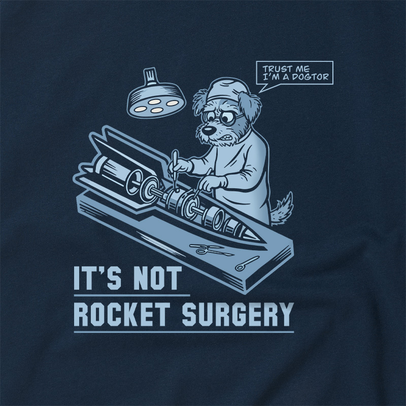 It's Not Rocket Surgery Trust Me Geek Retro Raglan T-Shirt