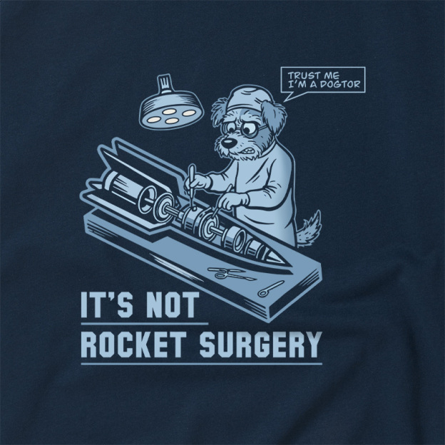 It's Not Rocket Surgery Trust Me Geek Retro Raglan T-Shirt