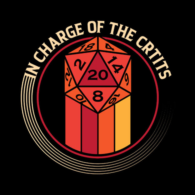 In Charge of the Crits D20 Retro Geek T-Shirt