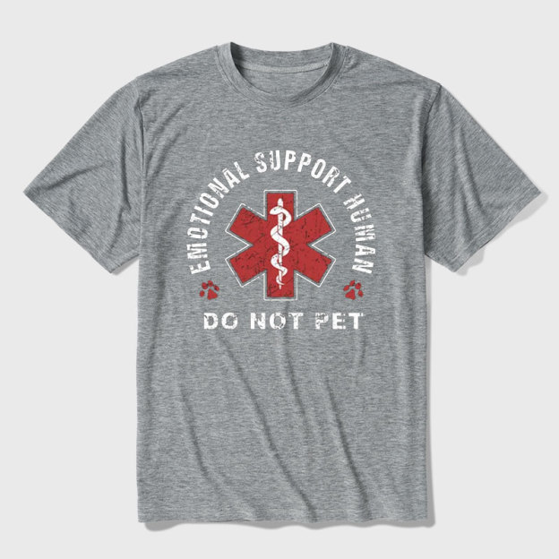 Emotional Support Human Ultra Soft Heather Tee