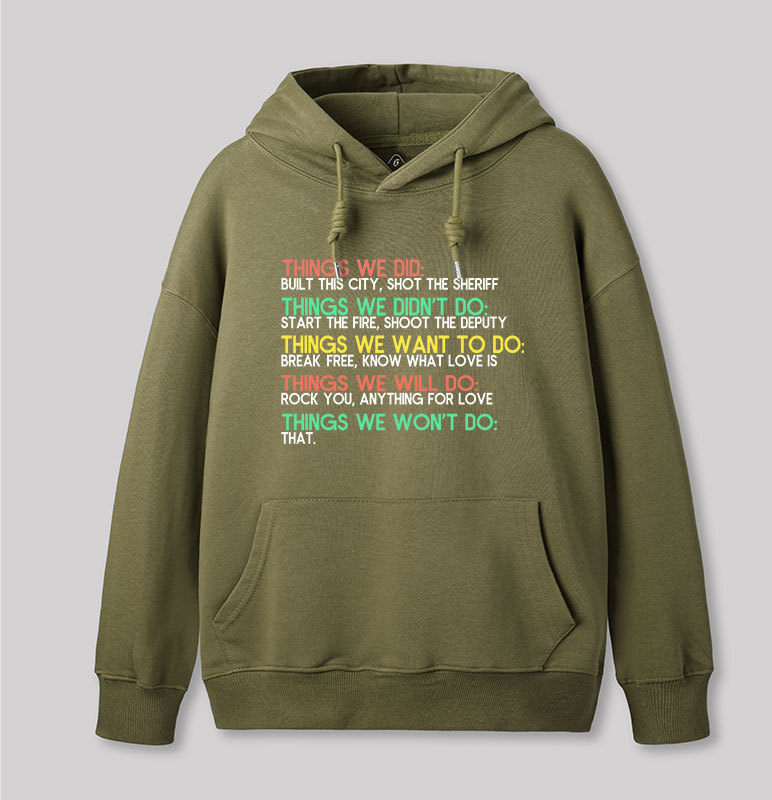 Things We Do Humour Geek Hoodie