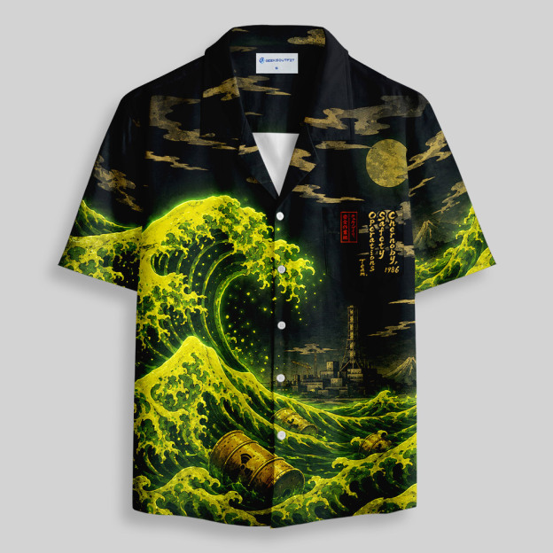 Radioactive Wave Safety Team Button Up Pocket Shirt