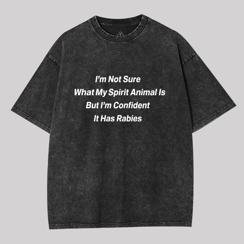 Im Not Sure What My Spirit Animal Is Geek Washed T-shirt