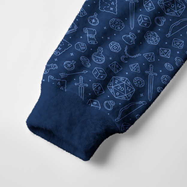 Navy RPG Adventure Line Art Geek Ugly Cardigan Sweaters