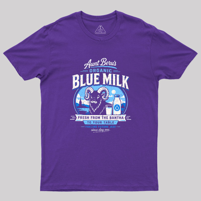Organic Blue Milk Geek T-Shirt