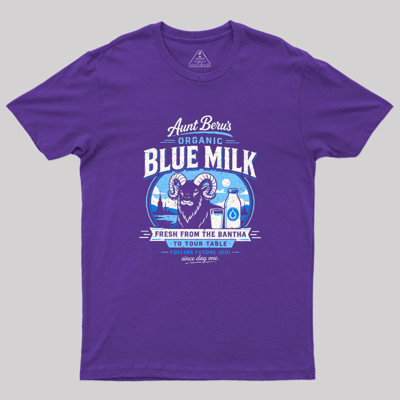 Organic Blue Milk Geek T-Shirt