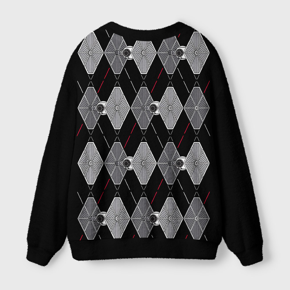 Tie Spaceship Geek Ugly Cardigan Sweaters