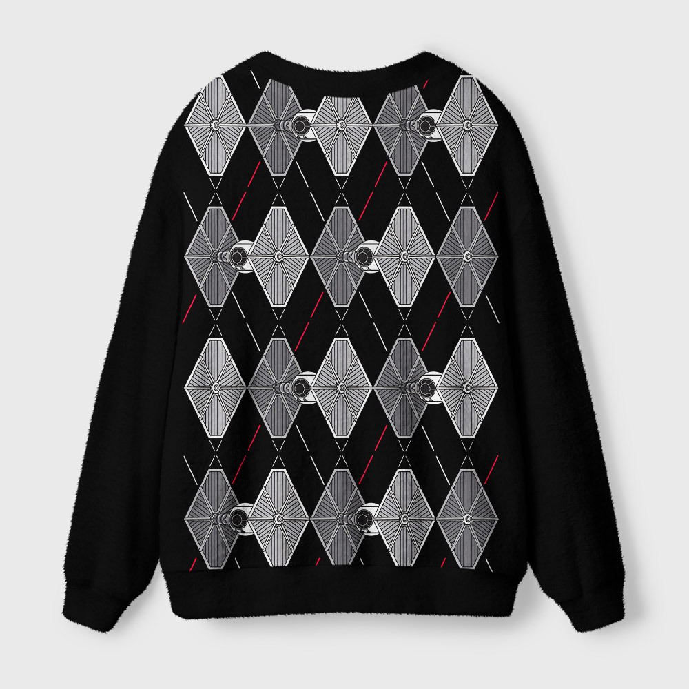 Tie Spaceship Geek Ugly Cardigan Sweaters