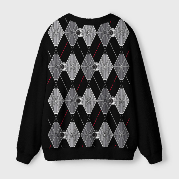 Tie Spaceship Geek Ugly Cardigan Sweaters