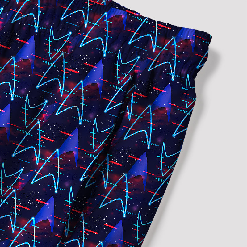 Scifi Space Icon Geek Hawaiian Swim Trunks