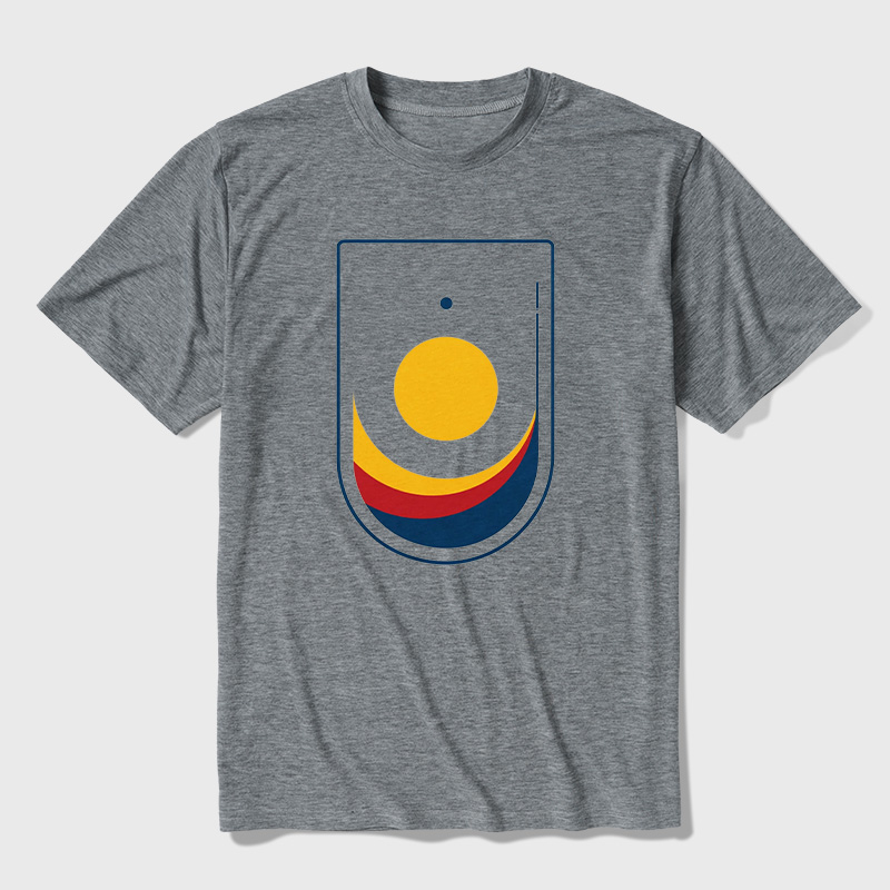 Retro Astronaut Patch Print Ultra Soft Heather Tees