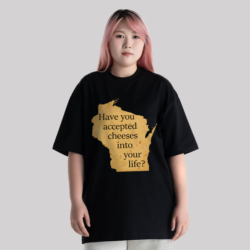 Wisconsin Cheese Pun Unisex Oversized T-shirt