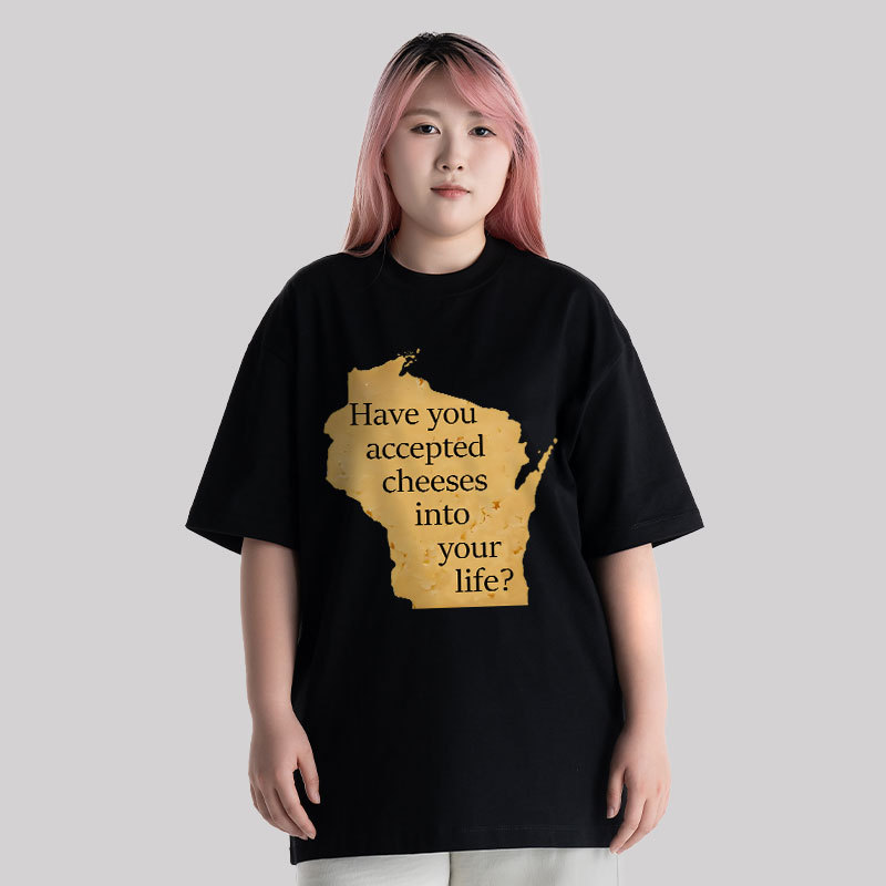 Wisconsin Cheese Pun Unisex Oversized T-shirt