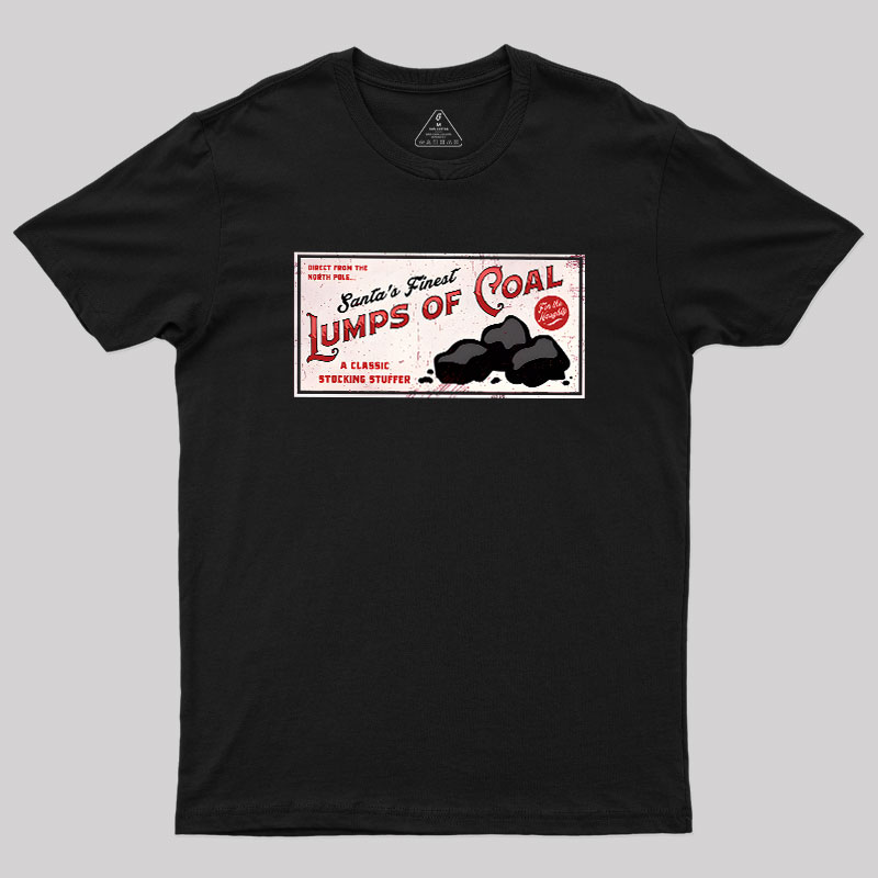 Santa's Coal Vintage Ad Geek T-Shirt