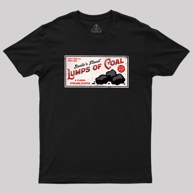 Santa's Coal Vintage Ad Geek T-Shirt