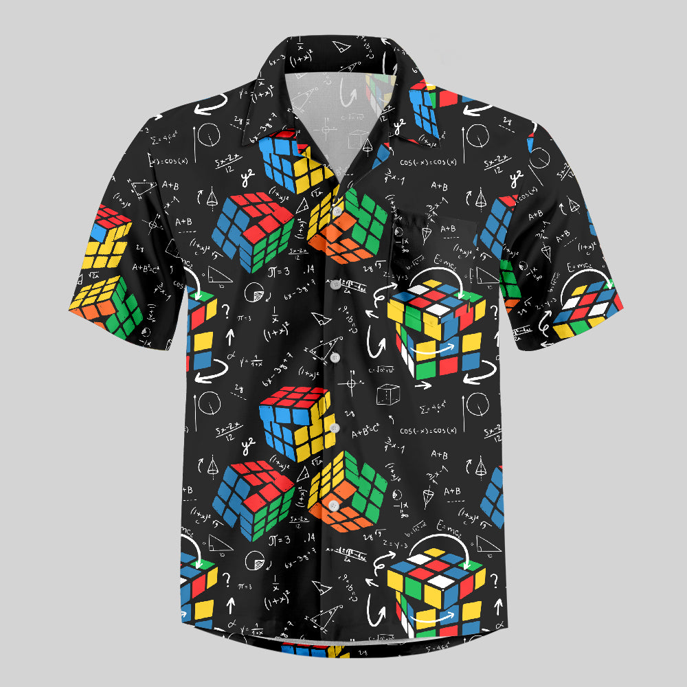 Wonderful Formula and Magic Cube Button Up Pocket Shirt