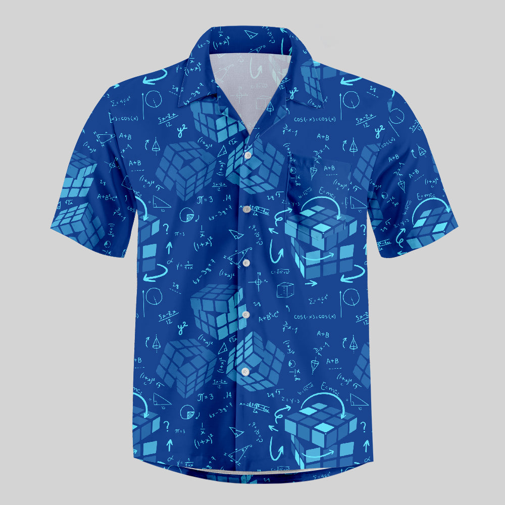 Wonderful Formula and Magic Cube Button Up Pocket Shirt