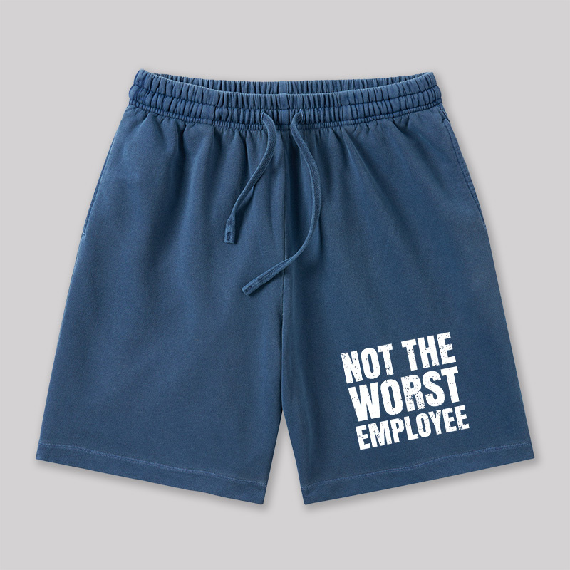 Not The Worst Emplogee Geeky Washed Shorts