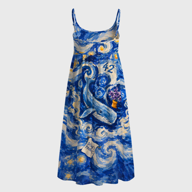 The Galaxy's Don't Panic Geek A-Line Cami Dress