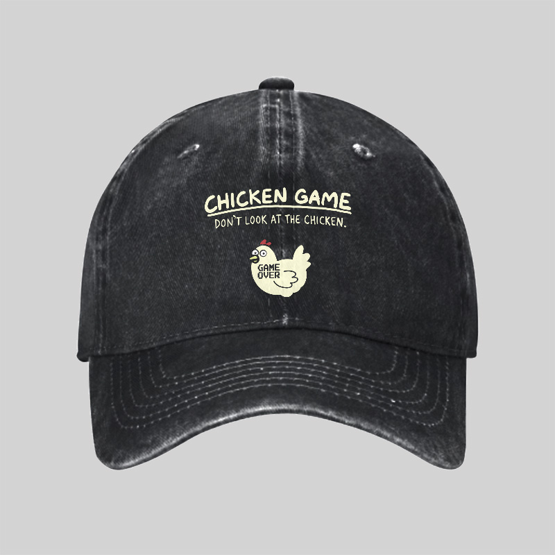 Chicken Game Washed Vintage Baseball Cap